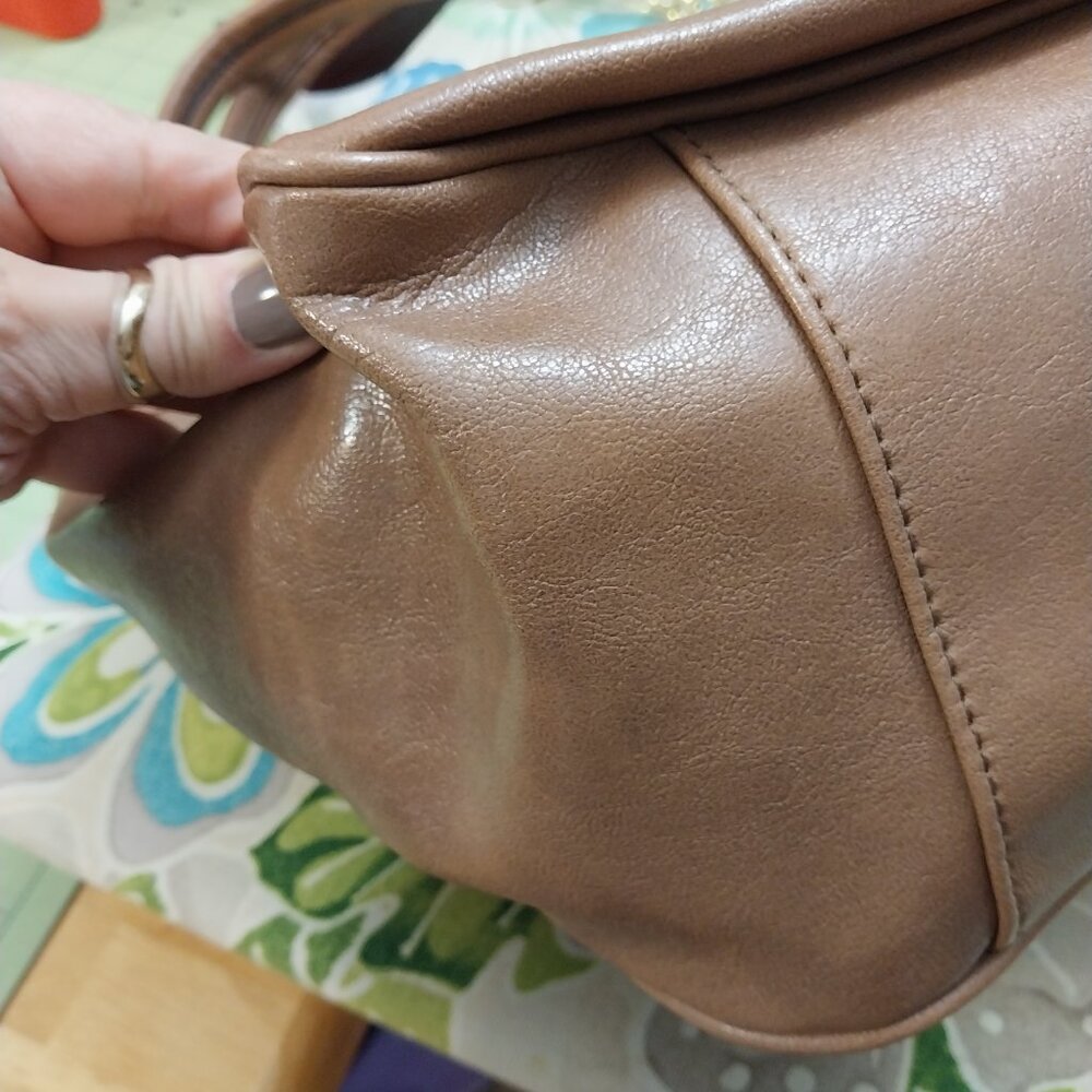 3356 Large Mondani New York Tote Bag In Tan Leather. - Picture 5 of 8